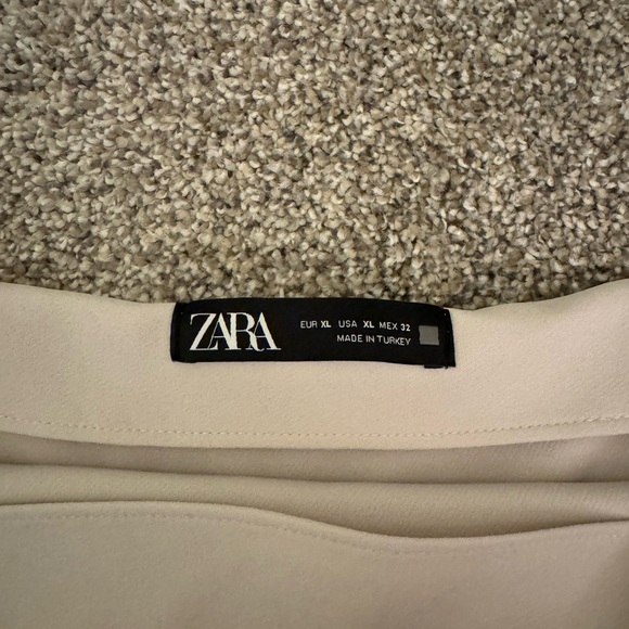 Cream Zara Mini Skort w/ Tie Detail - Picture 5 of 6